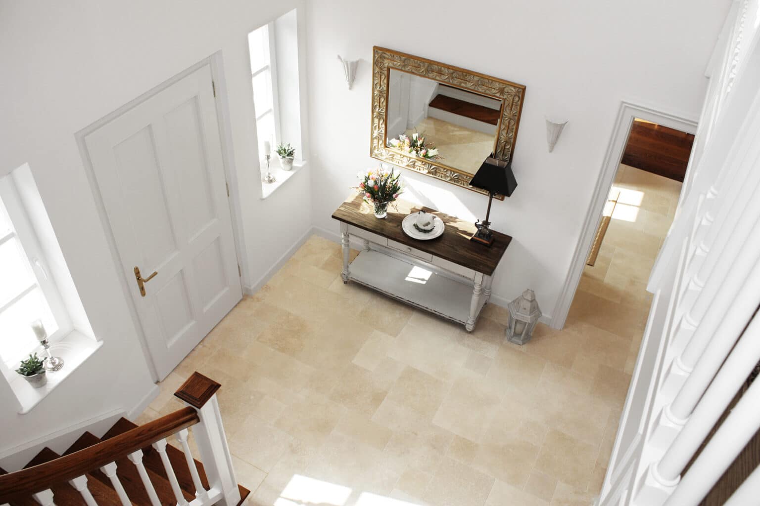 Galala Kalkstein Fliesen getrommelt im römischen Verband