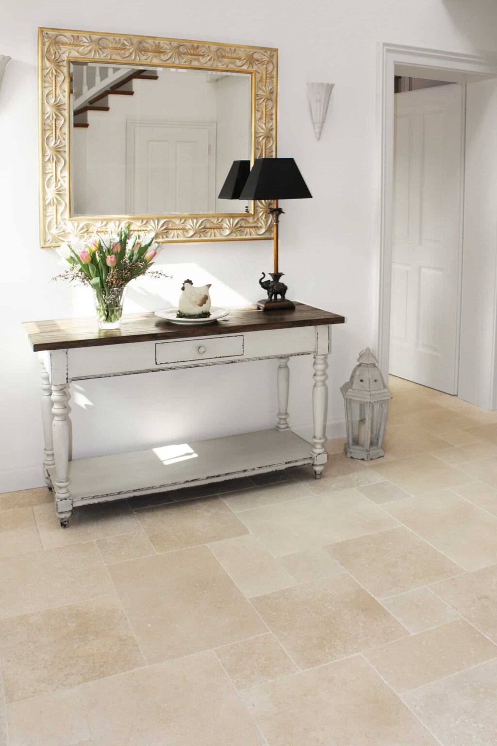 Galala Kalkstein Fliesen getrommelt im römischen Verband