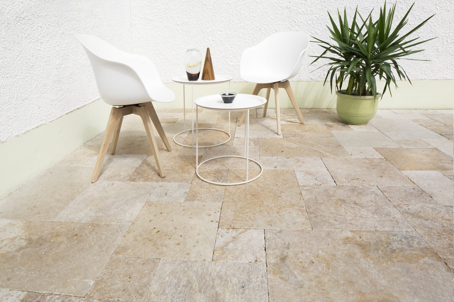 Terrassenplatten Travertin Castine Maron