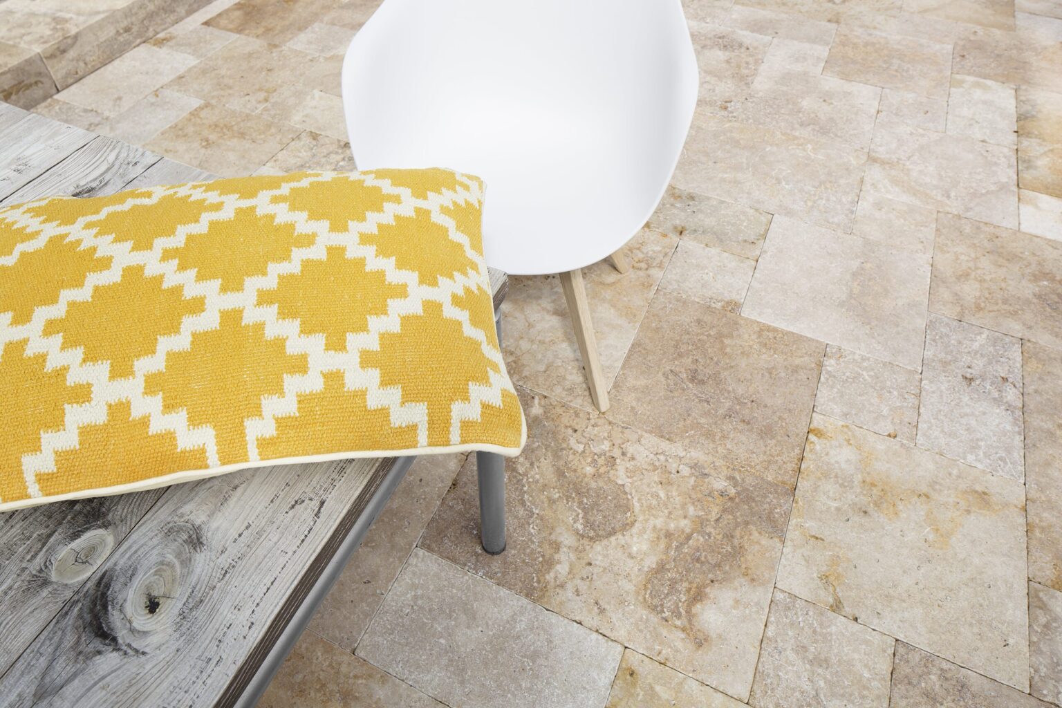 Terrassenplatten Travertin Castine Maron