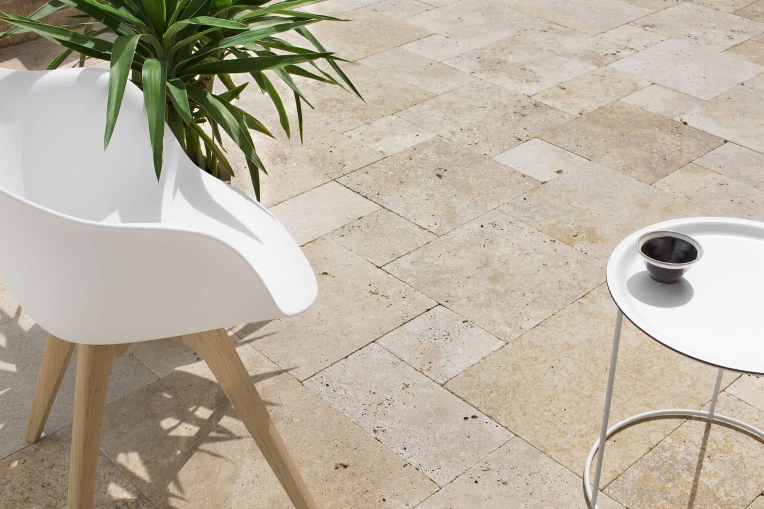 Terrassenplatten Travertin Castine Maron