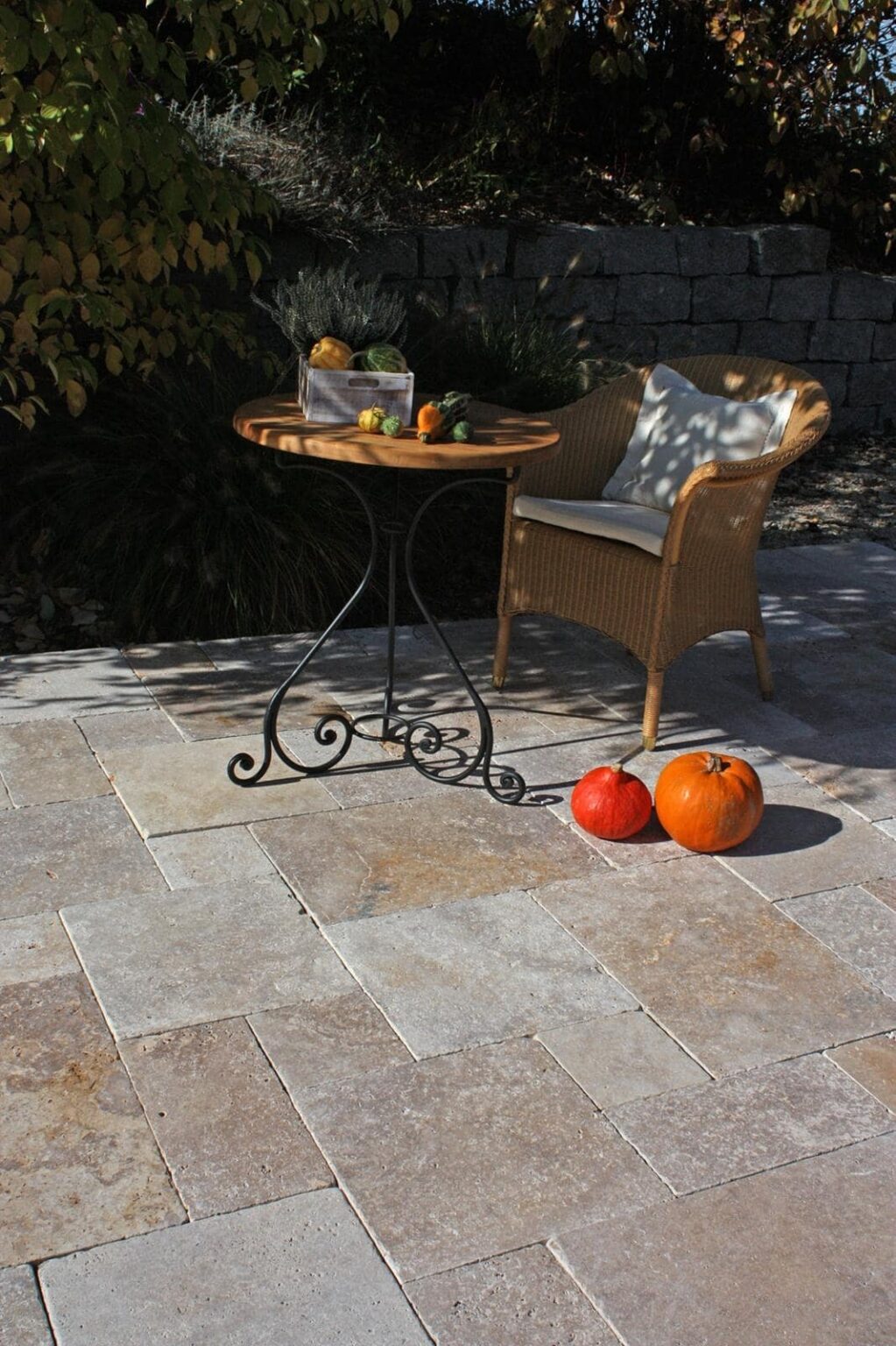 Terrassenplatten Travertin Castine Maron